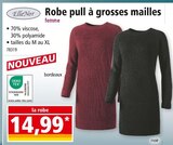 Robe pull à grosses mailles femme - ELLENOR en promo chez Norma Nancy à 14,99 €