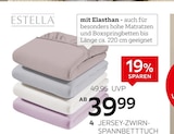 Jersey-Zwirn-Spannbetttuch Angebote von Estella bei XXXLutz Möbelhäuser Elmshorn für 39,99 €