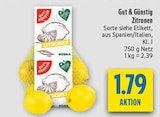 Zitronen Angebote von Gut & Günstig bei diska Chemnitz für 1,79 €