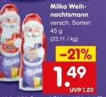 Weihnachtsmann im Angebot bei Netto Marken-Discount in Aachen Weihnachtsmann Angebote von Milka bei Netto Marken-Discount Aachen für 1,49 €