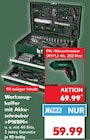 Werkzeugkoffer mit Akkuschrauber »PWBM« im Kaufland Prospekt Werkzeugkoffer mit Akkuschrauber »PWBM« im aktuellen Kaufland Prospekt für 59,99 €