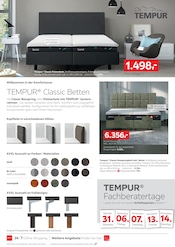 Bett im XXXLutz Prospekt in Aachen Aktueller XXXLutz Prospekt mit Bett, "TEMPUR Fachberatertage", Seite 2