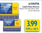 Aktuelles Longlife Power Batterien Mignon AA Angebot bei diska in Erfurt ab 3,99 €
