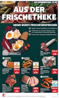 Mettwurst im Kaufland Prospekt "Hier bin ich richtig" mit 66 Seiten (Nürnberg)