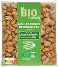 Moules cuites décoquillées bio en promo chez Picard Orléans à 5,99 €