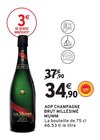 AOP Champagne Brut Millésimé - Mumm - Intermarché Super à Châtellerault AOP Champagne Brut Millésimé - Mumm en promo chez Intermarché Super Châtellerault à 34,90 €