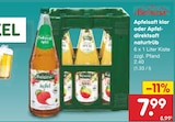 Apfelsaft klar oder Apfeldirektsaft naturtrüb bei Netto Marken-Discount im Prospekt "" für 7,99 €