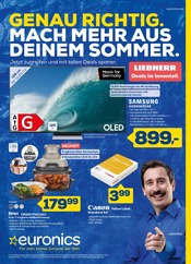 Samsung im EURONICS Prospekt in Rheda-Wiedenbrück Aktueller EURONICS Prospekt mit Samsung, "GENAU RICHTIG. MACH MEHR AUS DEINEM SOMMER.", Seite 1
