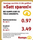 Mehrkornbrötchen im Angebot bei REWE in Hückelhoven Mehrkornbrötchen Angebote von Kamps bei REWE Hückelhoven für 0,97 €