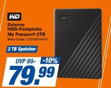 Externe HDD-Festplatte My Passport 2TB im Angebot bei expert in Hilden Externe HDD-Festplatte My Passport 2TB Angebote von WD bei expert Hilden für 79,99 €