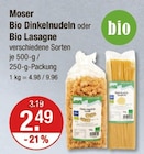 Bio Dinkelnudeln oder Bio Lasagne von Moser im aktuellen V-Markt Prospekt