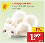Aktuelle Pilze Angebote bei Netto Marken-Discount in München Aktuelles Champignons weiß Angebot bei Netto Marken-Discount in München ab 1,79 €