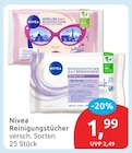 Reinigungstücher von Nivea für 1,99 € bei budni im Angebot Reinigungstücher von Nivea im aktuellen budni Prospekt