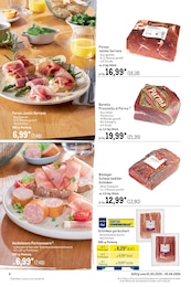 Parmaschinken Angebot im aktuellen METRO Prospekt auf Seite 8