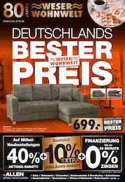 Weser Wohnwelt Prospekt für Brakel mit 16 Seiten Weser Wohnwelt Prospekt für Brakel: "DEUTSCHLANDS BESTER PREIS", 16 Seiten, 06.06.2026 - 20.06.2026