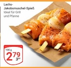 Aktuelle Lachs Angebote bei GLOBUS in Salzgitter Aktuelles Lachs-Jakobsmuschel-Spieß Angebot bei GLOBUS in Salzgitter ab 2,79 €