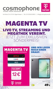 cosmophone Prospekt MAGENTA TV mit 8 Seiten