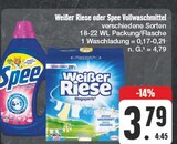 Weiße Riese oder Spee Vollwaschmittel im Angebot bei EDEKA in Aalen Weiße Riese oder Spee Vollwaschmittel Angebote von Spee bei EDEKA Aalen für 3,79 €