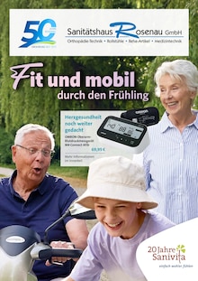Blutdruckmessgerät im Sanitätshaus Rosenau GmbH Prospekt "Fit und mobil durch den Frühling" mit 6 Seiten (Hamburg)