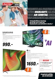 MediaMarkt Saturn Prospekt für Berlin mit 4 Seiten MediaMarkt Saturn Prospekt für Berlin: "HIGHLIGHTS AM SONNTAG", 4 Seiten, 07.09.2025 - 07.09.2025