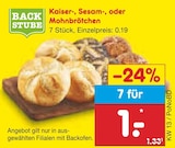 Kaiser-, Sesam-, oder Mohnbrötchen im aktuellen Prospekt bei Netto Marken-Discount in Brand