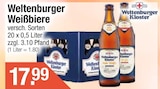 Weißbiere von Weltenburger Kloster im aktuellen Getränke City Prospekt für 17,99 €