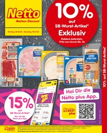 Discounter Prospekt von Netto Marken-Discount Koblenz Netto Marken-Discount Prospekt: "10% auf SB-Wurst-Artikel", 2 Seiten, 30.06.2025 - 05.07.2025