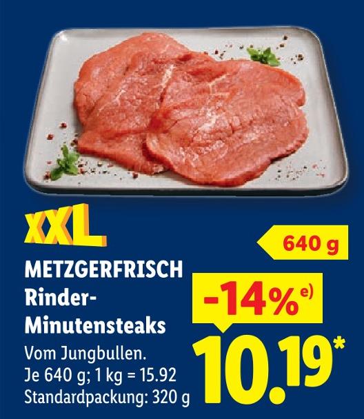 Rinder-Minutensteaks