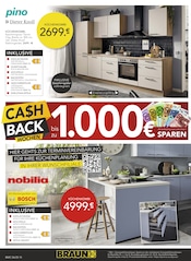 Ähnliche Angebote wie Küchenzeile im Prospekt "CA$HBACK WOCHEN" auf Seite 14 von BRAUN Möbel-Center in Lörrach