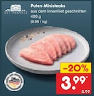 Puten-Ministeaks im Angebot bei Netto Marken-Discount in Cuxhaven Puten-Ministeaks Angebote von GUT PONHOLZ bei Netto Marken-Discount Cuxhaven für 3,99 €