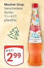 Sirup im Angebot bei GLOBUS in Gotha Sirup Angebote von Mautner bei GLOBUS Gotha für 2,99 €