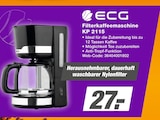 Filterkaffeemaschine KP 2115 im Angebot bei expert in Regensburg Filterkaffeemaschine KP 2115 Angebote von ECG bei expert Regensburg für 27,00 €