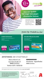 mea - meine apotheke Prospekt der Woche "Unsere Juni-Angebote" Seite 1, 01.06.2025 bis 30.06.2025 für Zwickau Aktueller mea - meine apotheke Prospekt "Unsere Juni-Angebote" Seite 1 von 4 Seiten für Zwickau