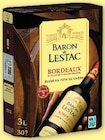 Bordeaux aop rouge - BARON DE LESTAC - U Express Bordeaux aop rouge - BARON DE LESTAC à 2,75 € dans le catalogue U Express