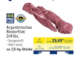 Argentinisches Rinderfilet 3/4 lbs. Angebot in Levetzow Argentinisches Rinderfilet 3/4 lbs. im aktuellen Prospekt bei METRO in Levetzow