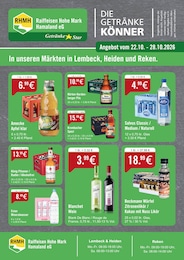 Raiffeisen Hohe Mark Hamaland Prospekt für Borken mit 1 Seite Raiffeisen Hohe Mark Hamaland Prospekt für Borken: "DIE GETRÄNKEKÖNNER", 1 Seite, 22.10.2026 - 28.10.2026