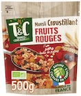 Muesli croustillant aux fruits rouges bio - TERRES ET CÉRÉALES dans le catalogue Intermarché Super