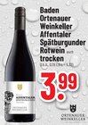 Affentaler Spätburgunder Rotwein Angebote von Ortenauer Weinkeller bei Trinkgut Bad Kreuznach für 3,99 €