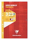 Clairefontaine - copies doubles - 320 pages - A4 - perforés - grands carreaux (Seyes) - Clairefontaine en promo chez Bureau Vallée Clairefontaine - copies doubles - 320 pages - A4 - perforés - grands carreaux (Seyes) - Clairefontaine dans le catalogue Bureau Vallée
