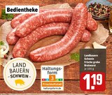 Frische grobe Bratwurst Angebote von Landbauern Schwein bei REWE Fellbach für 1,19 €