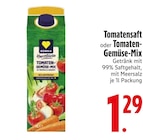 Tomatensaft oder Tomaten-Gemüse-Mix von KORMA im aktuellen EDEKA Prospekt für 1,29 €