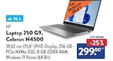 Laptop 250 G9, Celeron N4500 Angebote von HP bei ALDI Nord Gütersloh für 299,00 €