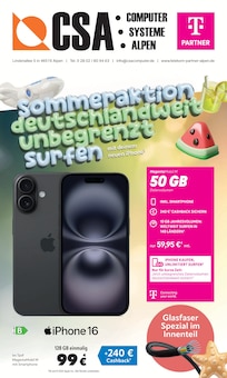 Aktueller CSA Computer Prospekt (Geldern, 12 Seiten zum blättern CSA Computer Prospekt SOMMERAKTION: DEUTSCHLANDWEIT UNBEGRENZT SURFEN mit 12 Seiten