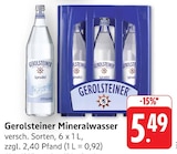 Mineralwasser Angebote von Gerolsteiner bei E center Worms für 5,49 €