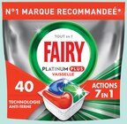Tablettes lave-vaisselle tout en 1 platinium plus original breeze x40 - FAIRY dans le catalogue Intermarché Hyper