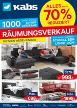 Kabs Prospekt für Solingen mit 2 Seiten Kabs Prospekt für Solingen: "Räumungsverkauf", 2 Seiten, 29.07.2020 - 11.08.2020