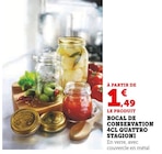 Bocal de conservation 4cl - Quattro Stagioni en promo à 1,49 € chez Super U Bocal de conservation 4cl - Quattro Stagioni dans le catalogue Super U