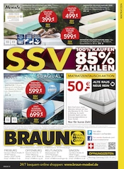 Matratze im BRAUN Möbel-Center Prospekt in Nürtingen Aktueller BRAUN Möbel-Center Prospekt mit Matratze, "100% KAUFEN - 85% BEZAHLEN", Seite 12
