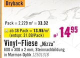 Aktuelle Fliesen Angebote bei Hornbach in Münster Aktuelles Vinyl-Fliese Nizza Angebot bei Hornbach in Münster ab 31,09 €