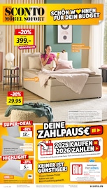 Aktueller Sconto SB Prospekt mit Schlafzimmer, "SCHÖN WOHNEN FÜR DEIN BUDGET", Seite 1